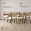 image:imageNathan James Andy Mid Century Modern Dining Set Extendable 8Seater Dining Table Set with 4 Upholstered Dining Chairs Brushed BlackBoho Seagrass