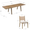 image:imageNathan James Andy Mid Century Modern Dining Set Extendable 8Seater Dining Table Set with 4 Upholstered Dining Chairs Brushed BlackBoho Seagrass