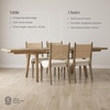 image:imageNathan James Andy Mid Century Modern Dining Set Extendable 8Seater Dining Table Set with 4 Upholstered Dining Chairs Brushed BlackBoho Seagrass