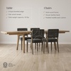 image:imageNathan James Andy Mid Century Modern Dining Set Extendable 8Seater Dining Table Set with 4 Upholstered Dining Chairs Brushed BlackBrownBlack