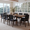 image:imageNathan James Andy Mid Century Modern Dining Set Extendable 8Seater Dining Table Set with 4 Upholstered Dining Chairs Brushed BlackBrownBlack
