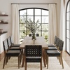 image:imageNathan James Andy Mid Century Modern Dining Set Extendable 8Seater Dining Table Set with 4 Upholstered Dining Chairs Brushed BlackBrownBlack