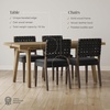image:imageNathan James Andy Mid Century Modern Dining Set Extendable 8Seater Dining Table Set with 4 Upholstered Dining Chairs Brushed BlackLight BrownBlack