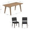 image:imageNathan James Andy Mid Century Modern Dining Set Extendable 8Seater Dining Table Set with 4 Upholstered Dining Chairs Brushed BlackLight BrownBlack