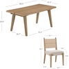 image:imageNathan James Andy Mid Century Modern Dining Set Extendable 8Seater Dining Table Set with 4 Upholstered Dining Chairs Brushed BlackLight BrownNatural Flax