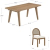 image:imageNathan James Andy Mid Century Modern Dining Set Extendable 8Seater Dining Table Set with 4 Upholstered Dining Chairs Brushed BlackLight BrownNatural Rattan