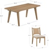 image:imageNathan James Andy Mid Century Modern Dining Set Extendable 8Seater Dining Table Set with 4 Upholstered Dining Chairs Brushed BlackLight BrownSeagrass