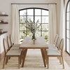 image:imageNathan James Andy Mid Century Modern Dining Set Extendable 8Seater Dining Table Set with 4 Upholstered Dining Chairs Brushed BlackNatural Rattan