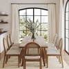 image:imageNathan James Andy Mid Century Modern Dining Set Extendable 8Seater Dining Table Set with 4 Upholstered Dining Chairs Brushed BlackNatural Rattan