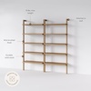 image:imageNathan James Beacon 5 Tier Bookshelf Wall Mounted Bookcase Solid Wood Bookshelf in Wire Brushed Finish Boho Rustic Bookcase Set of 2