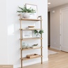 image:imageNathan James Beacon 5 Tier Bookshelf Wall Mounted Bookcase Solid Wood Bookshelf in Wire Brushed Finish Boho Rustic Bookcase Set of 3