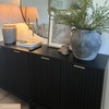 image:imageNathan James Jasper Wood Modern Sideboard Accent Storage Cabinet TV Stand with Fluted Doors for Kitchen or Living Room Warm Pine Set of 3Black Oak