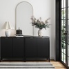image:imageNathan James Jasper Wood Modern Sideboard Accent Storage Cabinet TV Stand with Fluted Doors for Kitchen or Living Room Warm Pine Set of 3Black Oak