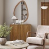 image:imageNathan James Jasper Wood Modern Sideboard Accent Storage Cabinet TV Stand with Fluted Doors for Kitchen or Living Room Warm Pine Set of 3Light Brown