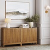 image:imageNathan James Jasper Wood Modern Sideboard Accent Storage Cabinet TV Stand with Fluted Doors for Kitchen or Living Room Warm Pine Set of 3Light Brown