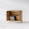 image:imageNathan James Jasper Wood Modern Sideboard Accent Storage Cabinet TV Stand with Fluted Doors for Kitchen or Living Room Warm Pine Set of 3Light Brown
