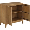 image:imageNathan James Jasper Wood Modern Sideboard Accent Storage Cabinet TV Stand with Fluted Doors for Kitchen or Living Room Warm Pine Set of 3Light Brown
