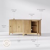 image:imageNathan James Jasper Wood Modern Sideboard Accent Storage Cabinet TV Stand with Fluted Doors for Kitchen or Living Room Warm Pine Set of 3Light Brown