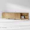 image:imageNathan James Jasper Wood Modern Sideboard Accent Storage Cabinet TV Stand with Fluted Doors for Kitchen or Living Room Warm Pine Set of 3Light Brown