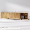 image:imageNathan James Jasper Wood Modern Sideboard Accent Storage Cabinet TV Stand with Fluted Doors for Kitchen or Living Room Warm Pine Set of 3Warm Pine