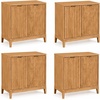 image:imageNathan James Jasper Wood Modern Sideboard Accent Storage Cabinet TV Stand with Fluted Doors for Kitchen or Living Room Warm Pine Set of 3Warm Pine