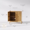 image:imageNathan James Jasper Wood Modern Sideboard Accent Storage Cabinet TV Stand with Fluted Doors for Kitchen or Living Room Warm Pine Set of 3Warm Pine