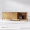 image:imageNathan James Jasper Wood Modern Sideboard Accent Storage Cabinet TV Stand with Fluted Doors for Kitchen or Living Room Warm Pine Set of 3Warm Pine
