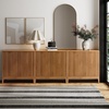 image:imageNathan James Jasper Wood Modern Sideboard Accent Storage Cabinet TV Stand with Fluted Doors for Kitchen or Living Room Warm Pine Set of 3Warm Pine