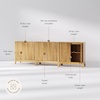 image:imageNathan James Jasper Wood Modern Sideboard Accent Storage Cabinet TV Stand with Fluted Doors for Kitchen or Living Room Warm Pine Set of 3Warm Pine