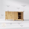 image:imageNathan James Jasper Wood Modern Sideboard Accent Storage Cabinet TV Stand with Fluted Doors for Kitchen or Living Room Warm Pine Set of 3Warm Pine