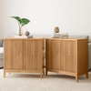 image:imageNathan James Jasper Wood Modern Sideboard Accent Storage Cabinet TV Stand with Fluted Doors for Kitchen or Living Room Warm Pine Set of 3Warm Pine