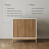 image:imageNathan James Jasper Wood Modern Sideboard Accent Storage Cabinet TV Stand with Fluted Doors for Kitchen or Living Room Warm Pine Set of 3Warm Whitewarm Pine
