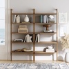 image:imageNathan James Beacon 5 Tier Bookshelf Wall Mounted Bookcase Solid Wood Bookshelf in Wire Brushed Finish Boho Rustic Bookcase Set of 2