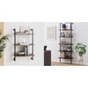 image:imageNathan James Theo Industrial Pipe 3Shelf amp 5Shelf Ladder Bookshelves Rustic OakMatte Black and Brown WalnutBlack