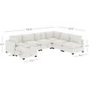 image:imageNathan James Chelsea Modern Corduroy 4Seat Cloud Armless Sectional Sofa Couch amp Storage Ottoman Pearl WhitePearl White