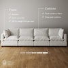 image:imageNathan James Chelsea Modern Corduroy 4Seat Cloud Armless Sectional Sofa Couch amp Storage Ottoman Pearl WhitePearl White