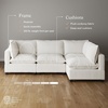 image:imageNathan James Chelsea Modern Corduroy 4Seat Cloud Armless Sectional Sofa Couch amp Storage Ottoman Pearl WhitePearl White