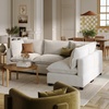 image:imageNathan James Chelsea Modern Corduroy 4Seat Cloud Armless Sectional Sofa Couch amp Storage Ottoman Pearl WhitePearl White