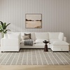 image:imageNathan James Chelsea Modern Corduroy 4Seat Cloud Armless Sectional Sofa Couch amp Storage Ottoman Pearl WhitePearl White