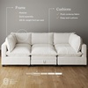 image:imageNathan James Chelsea Modern Corduroy 4Seat Cloud Armless Sectional Sofa Couch amp Storage Ottoman Pearl WhitePearl White