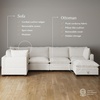 image:imageNathan James Chelsea Modern Corduroy 4Seat Cloud Armless Sectional Sofa Couch amp Storage Ottoman Pearl WhitePearl White