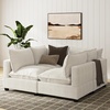 image:imageNathan James Chelsea Modern Corduroy 4Seat Cloud Armless Sectional Sofa Couch amp Storage Ottoman Pearl WhitePearl White