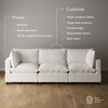 image:imageNathan James Chelsea Modern Corduroy 4Seat Cloud Armless Sectional Sofa Couch amp Storage Ottoman Pearl WhitePearl White