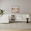 image:imageNathan James Chelsea Modern Corduroy 4Seat Cloud Armless Sectional Sofa Couch amp Storage Ottoman Pearl WhitePearl White