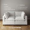 image:imageNathan James Chelsea Modern Corduroy 4Seat Cloud Armless Sectional Sofa Couch amp Storage Ottoman Pearl WhitePearl White