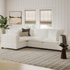 image:imageNathan James Chelsea Modern Corduroy 4Seat Cloud Armless Sectional Sofa Couch amp Storage Ottoman Pearl WhitePearl White