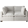 image:imageNathan James Chelsea Modern Corduroy 4Seat Cloud Armless Sectional Sofa Couch amp Storage Ottoman Pearl WhitePearl White