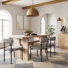 image:imageNathan James Briggs Modern Dining Table for 6 Small Rectangle Dining Table Solid Wood in Raw Oak
