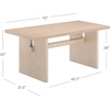 image:imageNathan James Briggs Modern Dining Table for 6 Small Rectangle Dining Table Solid Wood in Raw Oak
