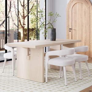 image:imageNathan James Briggs Modern Dining Table for 6 Small Rectangle Dining Table Solid Wood in Raw Oak